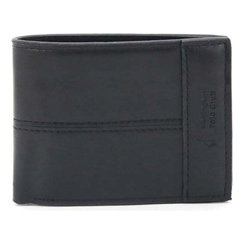 Billetera Wellington Polo Club 14556 14557 14558 14559 14774 Color Negro | Modelo 15781 De Cuero Sintético - 9cm X 11cm X 2cm