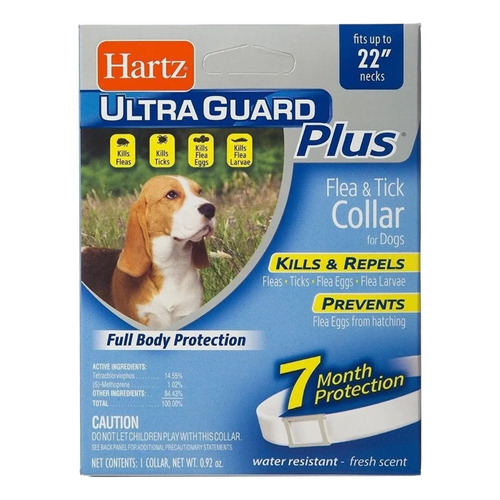 Collar antiparasitario para pulga Hartz UltraGuard Plus para perro color blanco