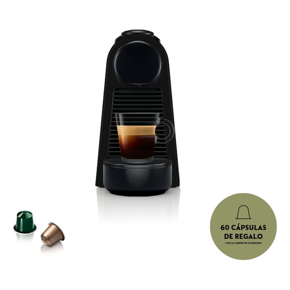 Cafetera Nespresso Essenza Mini Black D30-ar-bk-ne2 19bar 6x