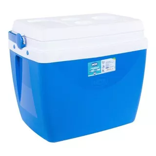 Caixa Térmica Cooler 34 Litros Até 50 Latas Com Alça Azul Mor