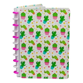 Caderno Inteligente Disco Universitário G 80fls Cactus