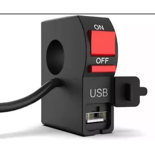 Cargador Puerto Usb Para Motos 5v 2a  Interruptor Auxilia