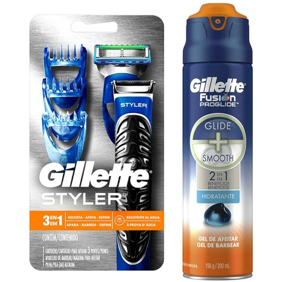 Kit Gillette Máquina Para Afeitar 3 En 1 Y Gel Hidratante