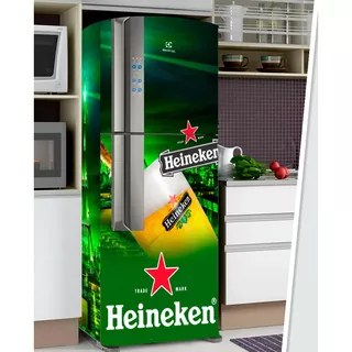 Adesivo Geladeira Decorativo Freezer Completo Heineken 06
