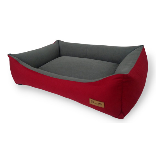 Cama Perro Gato Premium Impermeable Resistente 10 A 25 Kg Color Rojo