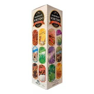 Incenso Darshan Box Com 25 Aromas Sortidos C/ 8 Varetas Cada