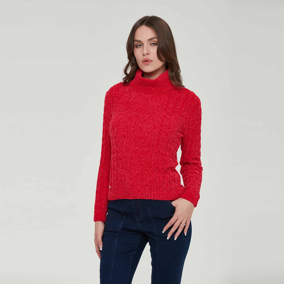 Sweater Mujer Tejido Rojo I Fashion's Park