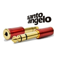 Adaptador P2 P10 Santo Angelo Conector Banhado A Ouro Novo