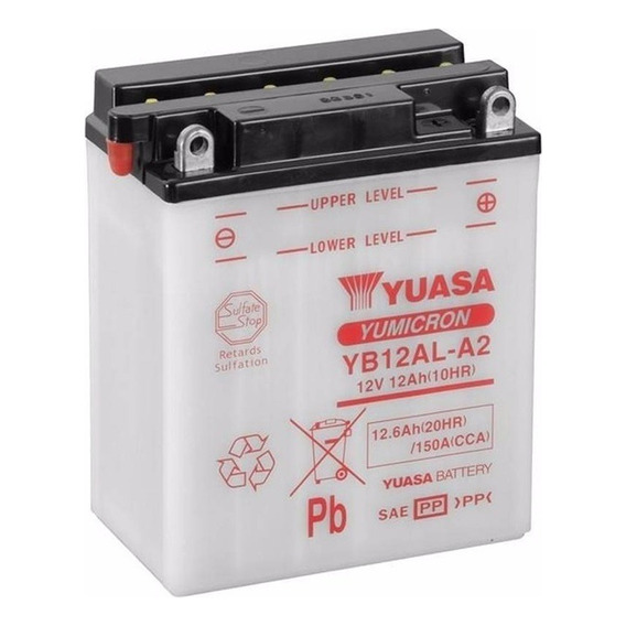 Batería Moto Yuasa Yb12al-a2 Yamaha Xv 535 Virago 87/99