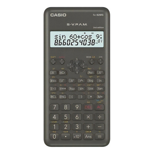 Calculadora Cientifica Casio Fx-82ms 240 Funciones Estuche Color Negro