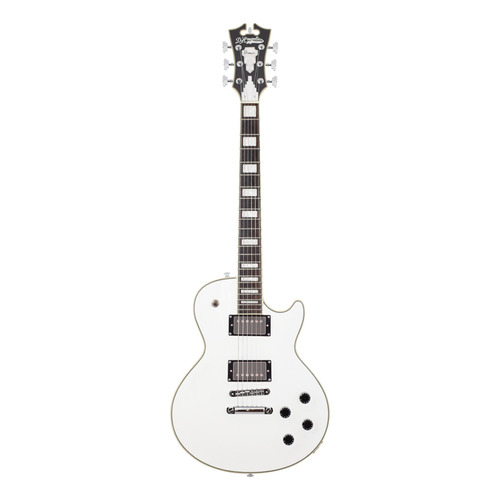 Guitarra eléctrica D'Angelico Premier SD single-cutaway de caoba white con diapasón de palo de rosa