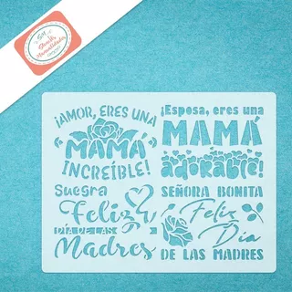 Plantilla Manualidades Frases Día Madres 05 Carta Stencil