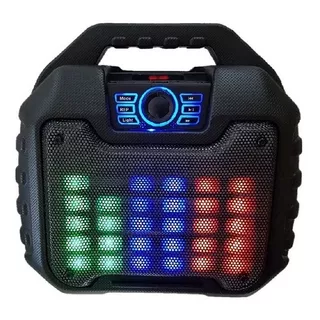 Radio Parlante Portatil Anti Golpe Bluetooth Karaoke Fiesta Color Negro