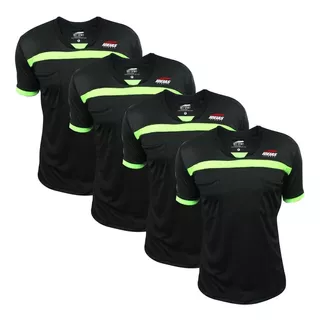 4 Camisas Arbitro Futebol Futsal Preto Verde Ideias Original