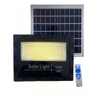 Reflector Led Solar 100w Luz Calida Ip66