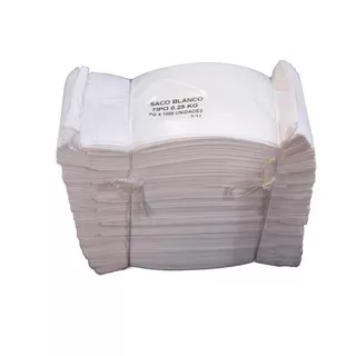 Bolsas De Papel Kraft Blanco 1/4 Kg 1000 Unidades