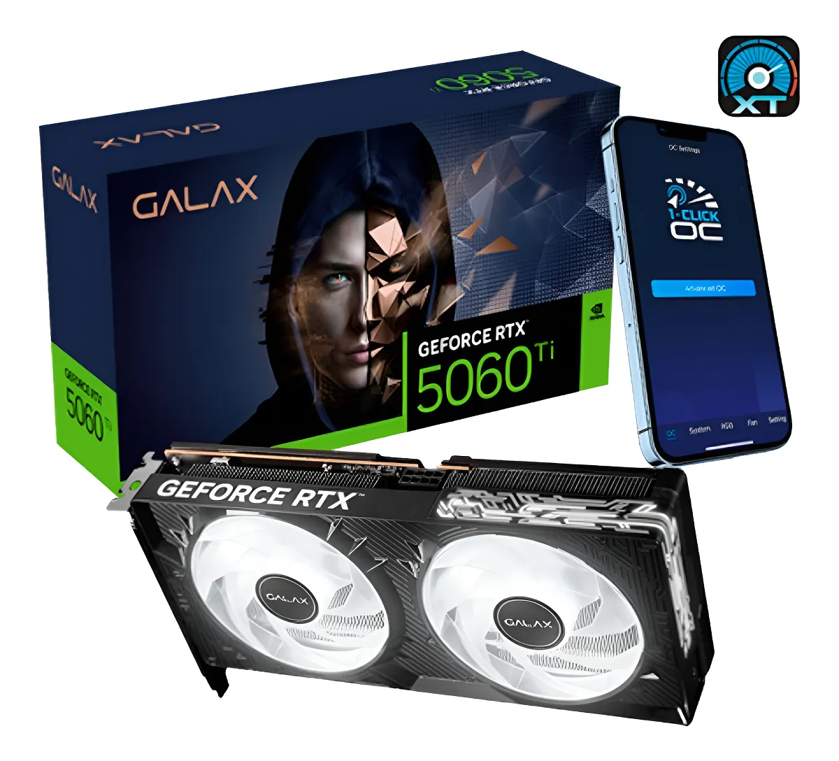 Placa De Video Galax Geforce Rtx 5060 Ti 1-click Oc Classic