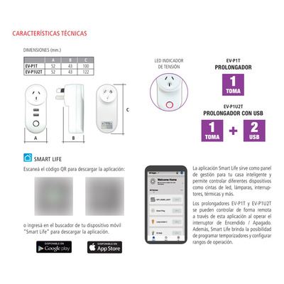 Adaptador Enchufe Prolongador Usb Doble 2.4a Smart Tbcin