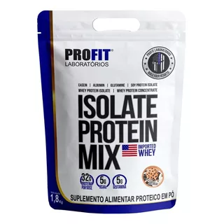 Suplemento Em Pó Profit Laboratórios  Isolate Protein Mix Proteínas Isolate Protein Mix Sabor  Cookies & Cream Em Doypack De 1.8kg