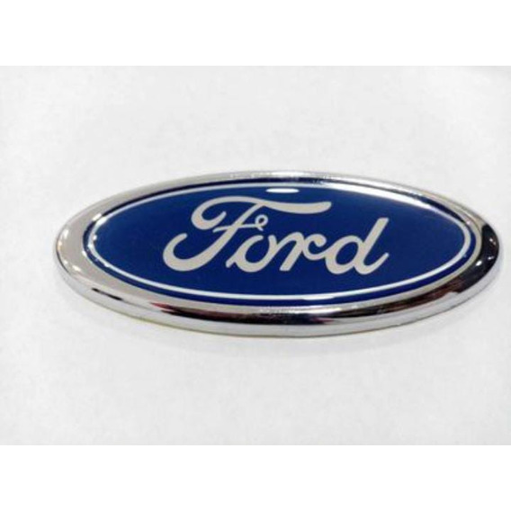 Emblema Ford Mediano Autoadhesivo Borde Cromado 12cm X 5cm