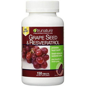 Trunature Grape Seed & Resveratrol, 150 Pastillas De Li. 