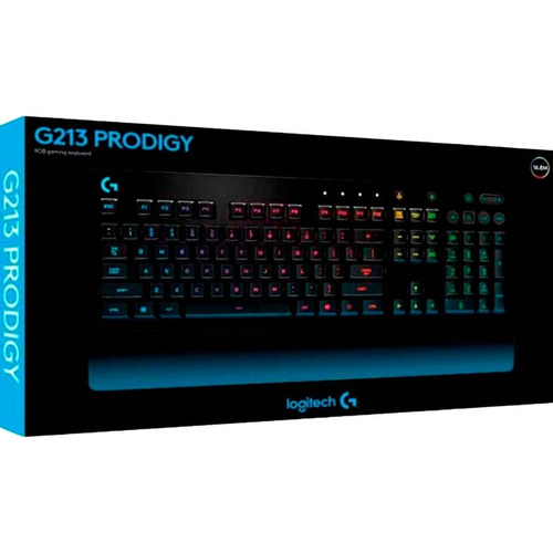 Teclado Logitech G213 Prodigy Rgb Gaming Color del teclado Negro Idioma Inglés US