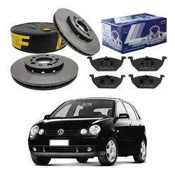  Kit Disco Pastilha Freio Dianteiro Polo 1.0 2002 A 2005