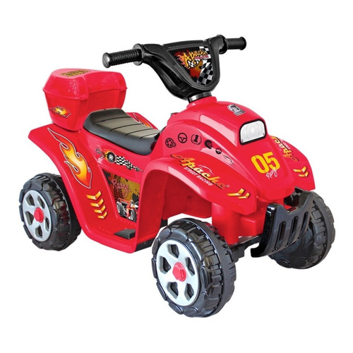 Moto Eléctrica Infantil Cuatrimoto Apache Racing 6v Gr Envio Color Rojo