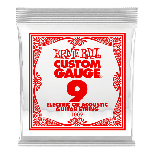 6 Cuerdas Ernie Ball Guitarra Eléctrica Acero .009 1009