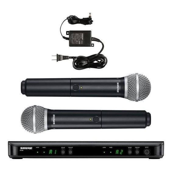 Shure Blx288/pg58-j11 Sistema Inalámbrico Con 2 Micrófonos Color Negro