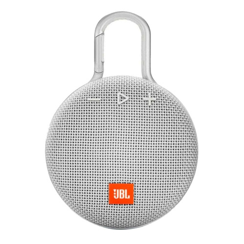 Parlante JBL Clip 3 portátil con bluetooth waterproof  steel white