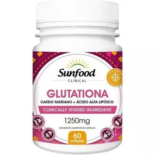 Glutationa 60caps Sunfood Impor Promoção Acido Alfa Lipoico