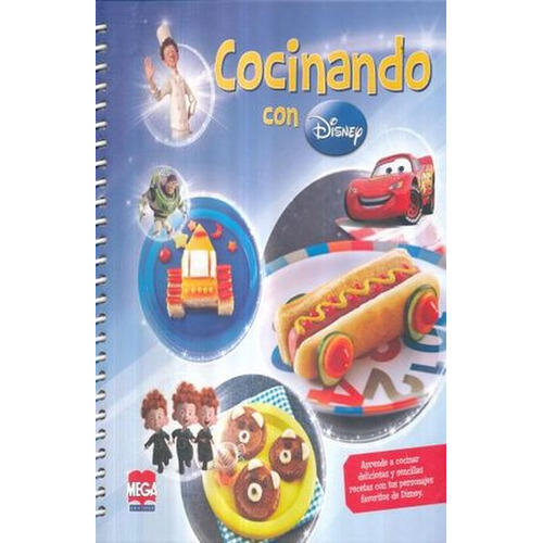 COCINA CON DISNEY NIÑOS, de Garcia Cerezo, Tomas / Rico Mar, Veronica. Editorial Mega Ediciones, tapa encuadernado en espiral, edición 1 en español, 2015