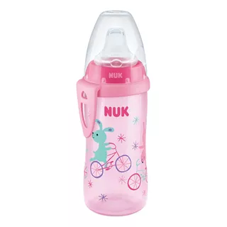 Vaso Para Bebés Antiderrame Nuk Active Cup De Conejo Color Rosa De 300ml
