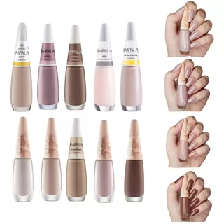 Impala Kit 10 Esmaltes Tons Nude 