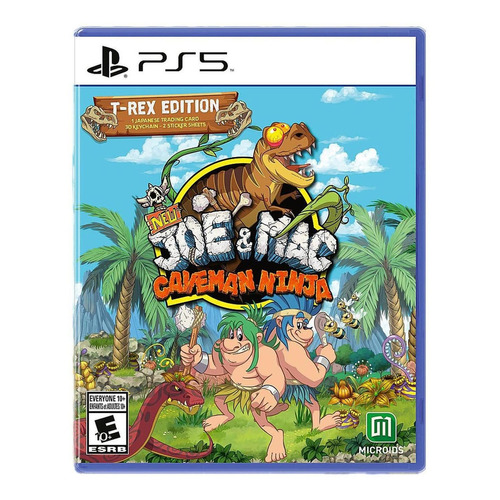 New Joe And Mac: Caveman Ninja - T-rex Edition - Playstation