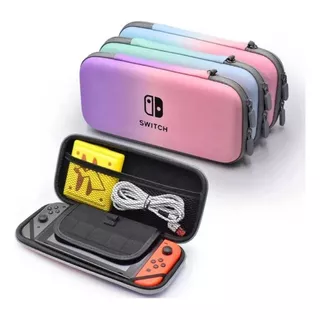 Estuche De Viaje Rígido Para Nintendo Switch Colores Pastel
