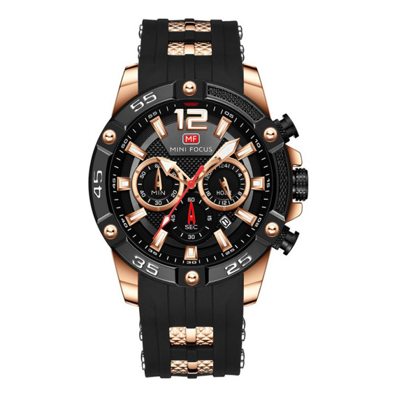 Reloj Para Hombre Mini Focus Mf0349g Mfa4001 Negro