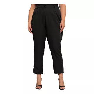 Calça Plus Size Alfaiataria Feminina Casual Social Básica