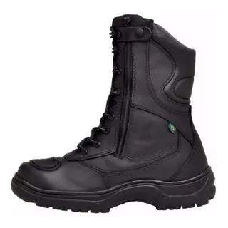 Bota  Motociclista Coturno  Tático Militar Zíper Tatical