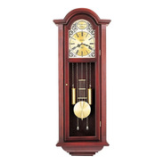 Reloj Bulova Clocks De Pared Vintage Con Pendulo C3381 Full 