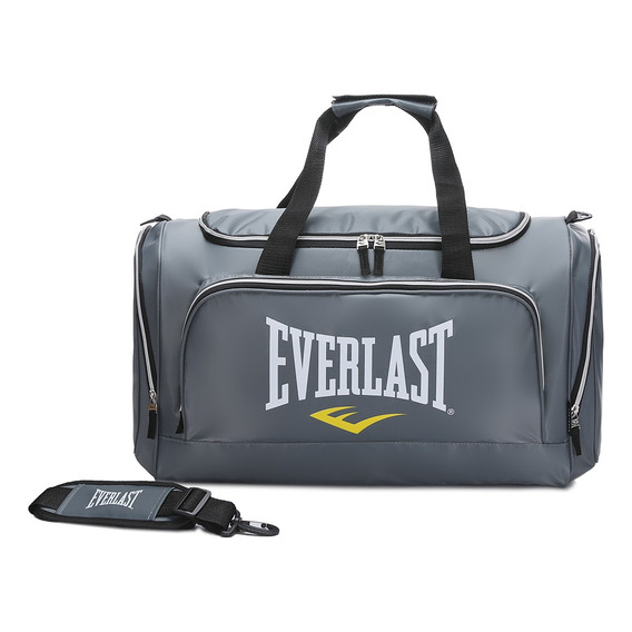 Bolso Everlast Gym Grande Deportivo Urbano Reforzado Tira De Hombro Color La Mejor Calidad! Diseño S By Happy Buy Color Gris 14908