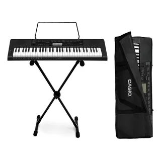 Kit Teclado Casio Ctk3500 Arranjador Musical 5/8 Preto