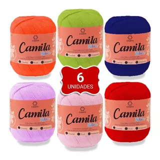 Linha Camila Fashion Algodão 500m - Escolha Cores - Kit 6 Un