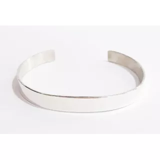 Pulsera Media Esclava 7 Mm Plata925 Garantía Escrita Estuche