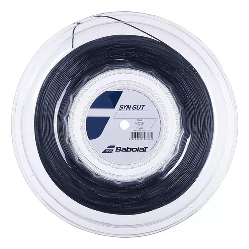 Rollo De Cuerda Babolat Syn Gut Calibre 1.30mm X 200m Negro