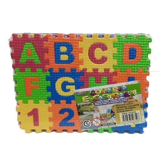 Goma Eva Encastrable X36 Pcs Letras Y Numeros Faydi 