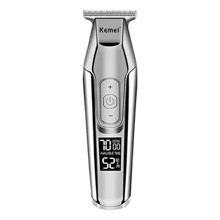 Aparador De Pelo Kemei Km-5027  Prata 100v/240v