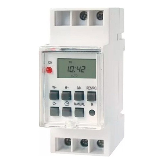 Timer Programable Digital Riel Din Zurich 2hp Temporizador