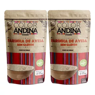Farinha De Aveia Color Andina 150g - 2 Pacotes 